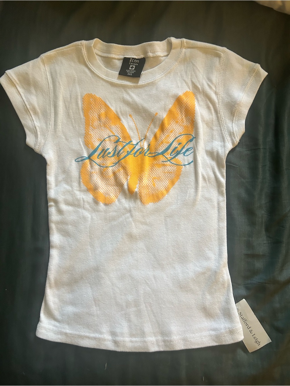 ICON Vintage 90’s White Butterfly Graphic Tee